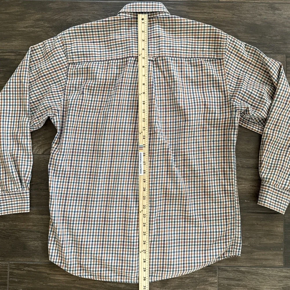 Pendleton Shirt Men L Merino Wool Pima Cotton Plaid Canterbury Cloth Button Down - Picture 8 of 8